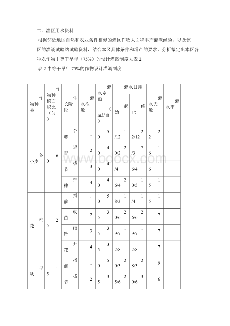 农田水利学课程设计教学文案.docx_第2页