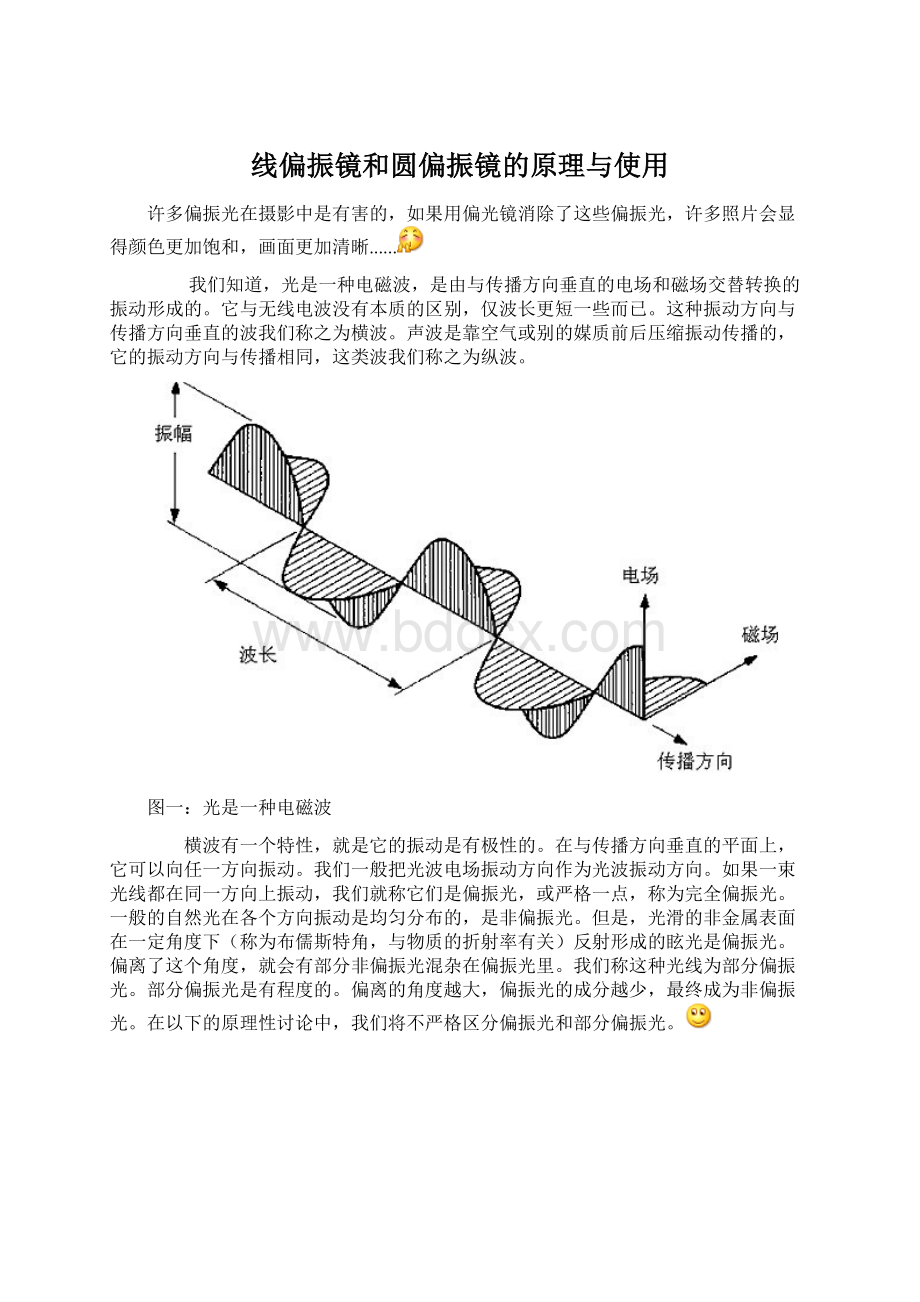 线偏振镜和圆偏振镜的原理与使用.docx