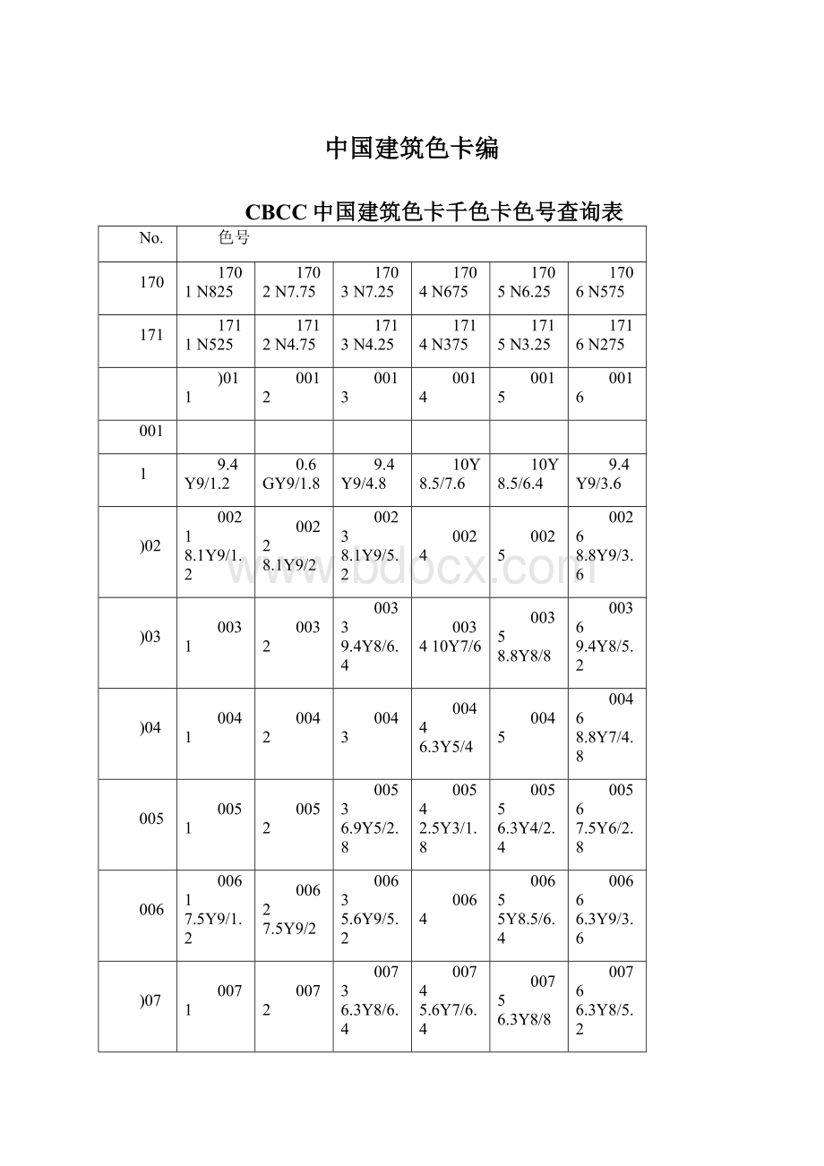 中国建筑色卡编.docx_第1页