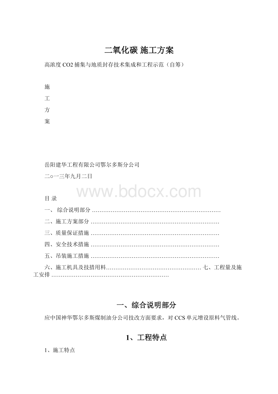 二氧化碳 施工方案.docx_第1页