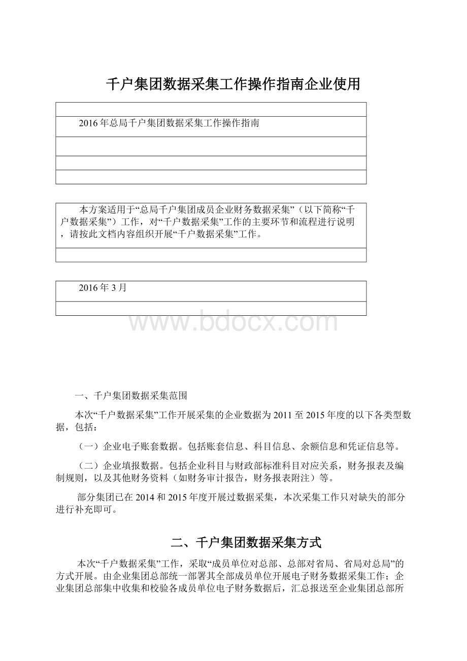 千户集团数据采集工作操作指南企业使用.docx_第1页