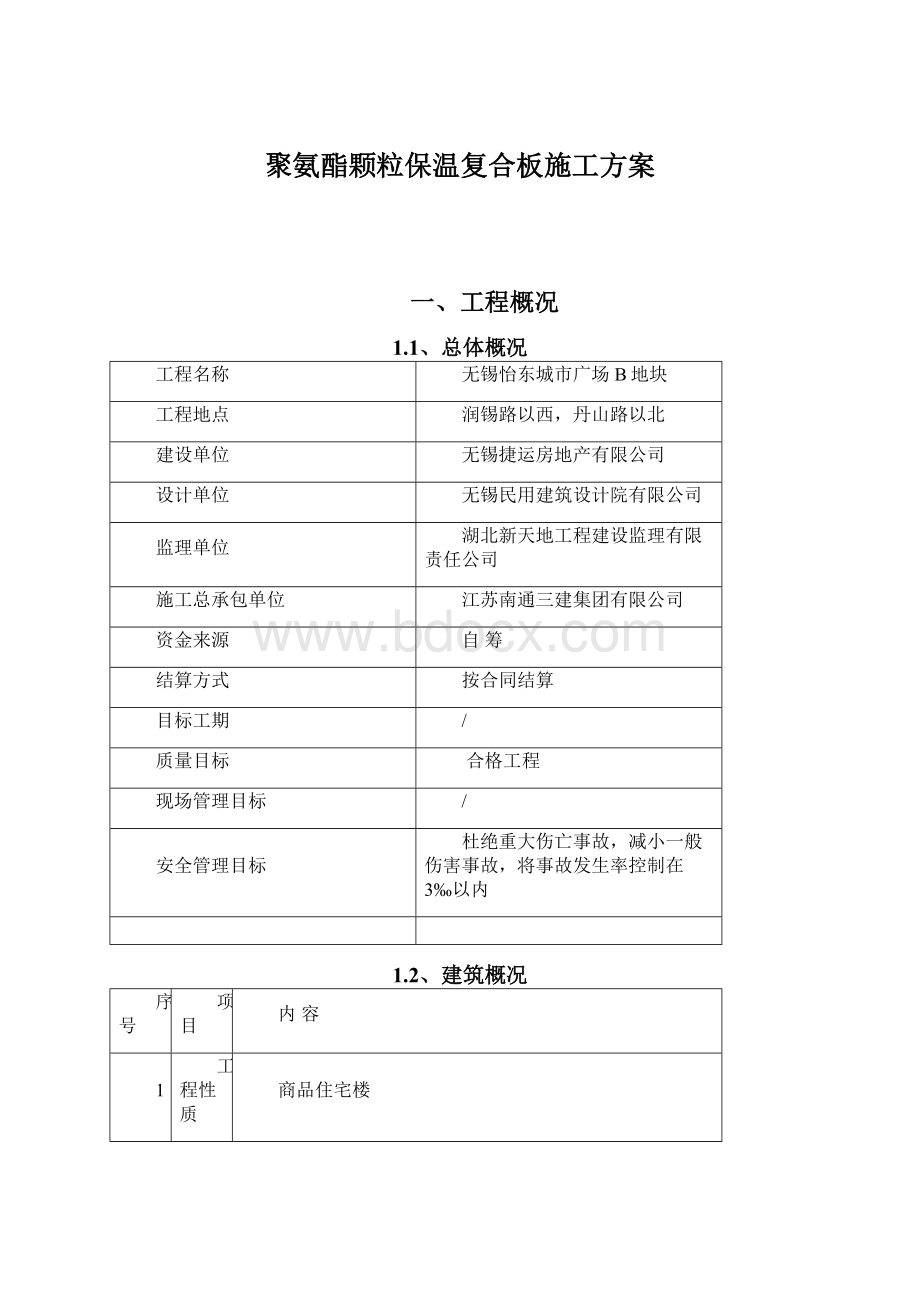 聚氨酯颗粒保温复合板施工方案.docx_第1页