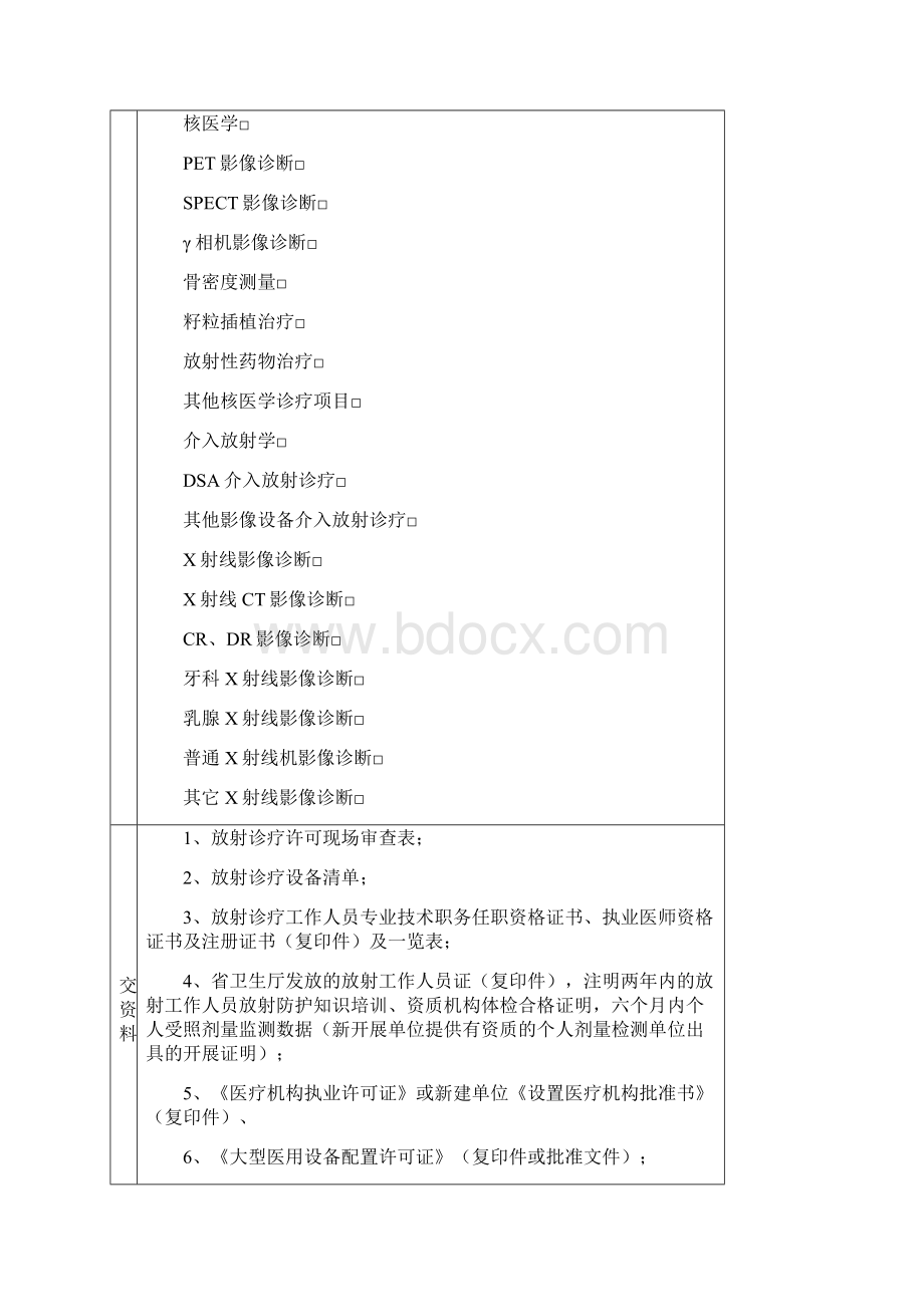 放射诊疗许可审批申报资料示范文本.docx_第3页