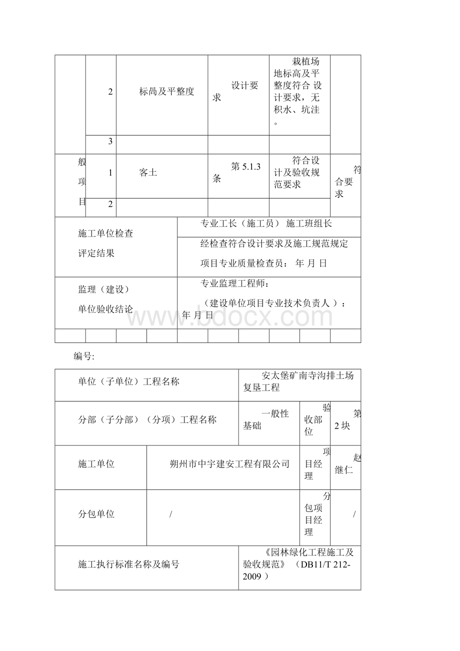 整理绿化用地检验批质量验收记录表.docx_第2页