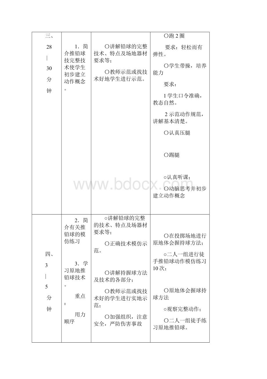 背向滑步推铅球技术完整教案设计.docx_第2页