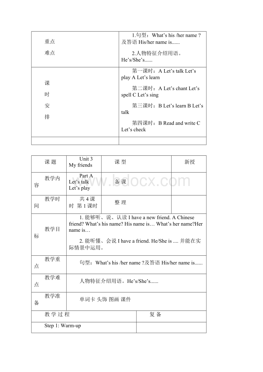 pep四年级上册unit3教学设计.docx_第2页