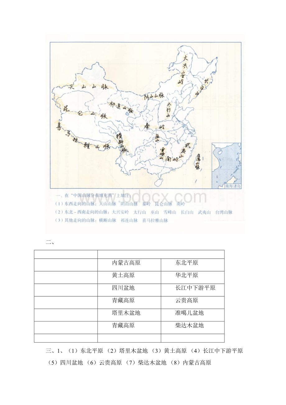 上海七年级上第一学期地理练习册答案.docx_第3页