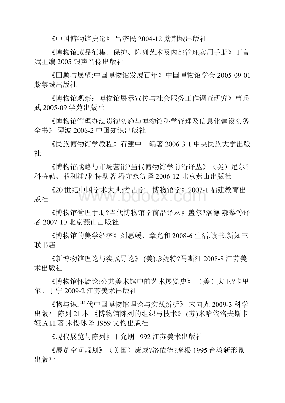 博物馆相关书籍书目doc.docx_第2页