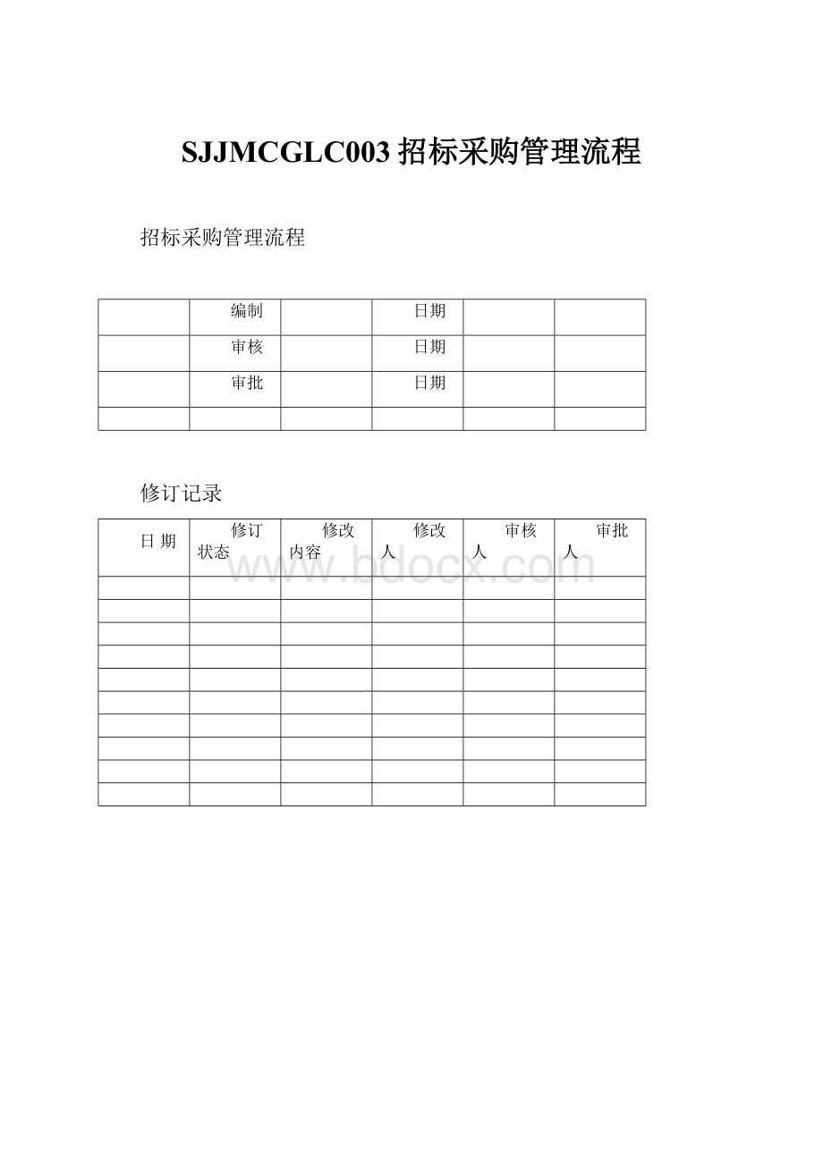 SJJMCGLC003招标采购管理流程.docx_第1页