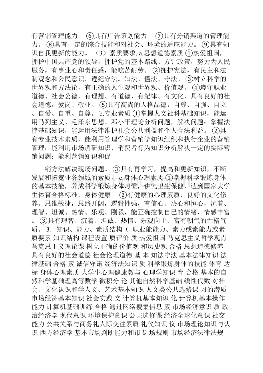 级市场营销专业人才培养方案.docx_第2页