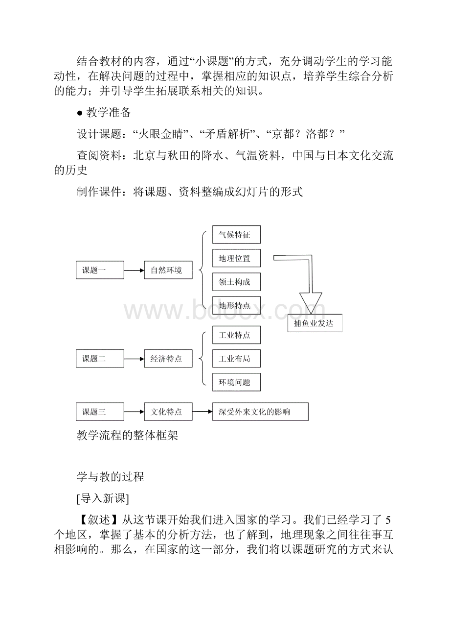 八年级地理下册 第七章第一节 日本教案 中图版.docx_第2页