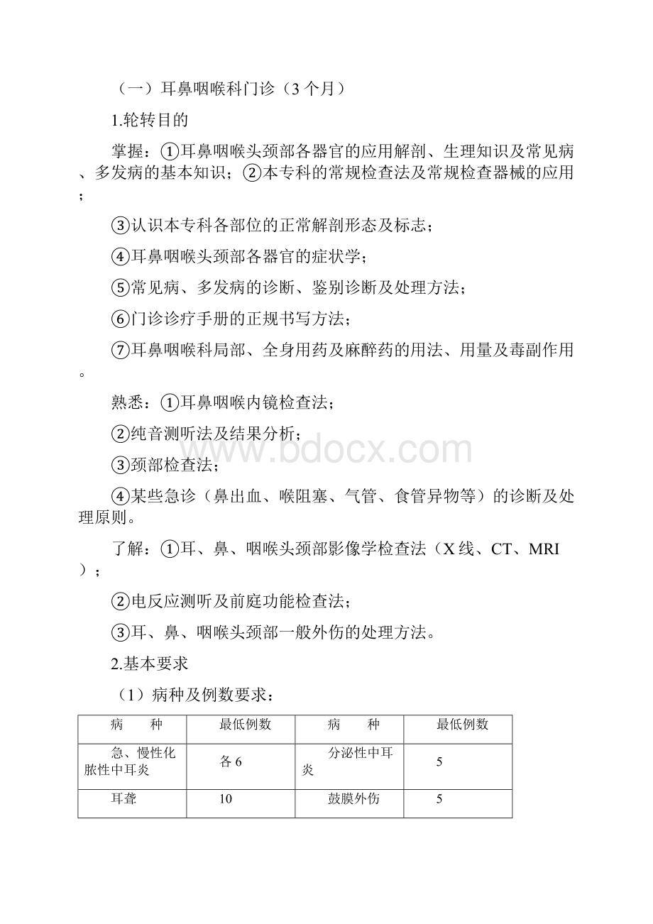 耳鼻咽喉科住院医师规范化培训标准细则.docx_第2页