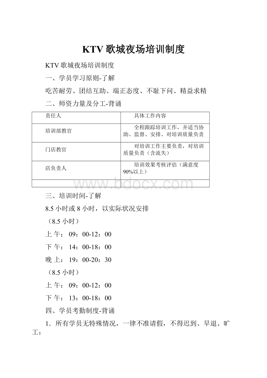 KTV歌城夜场培训制度.docx_第1页