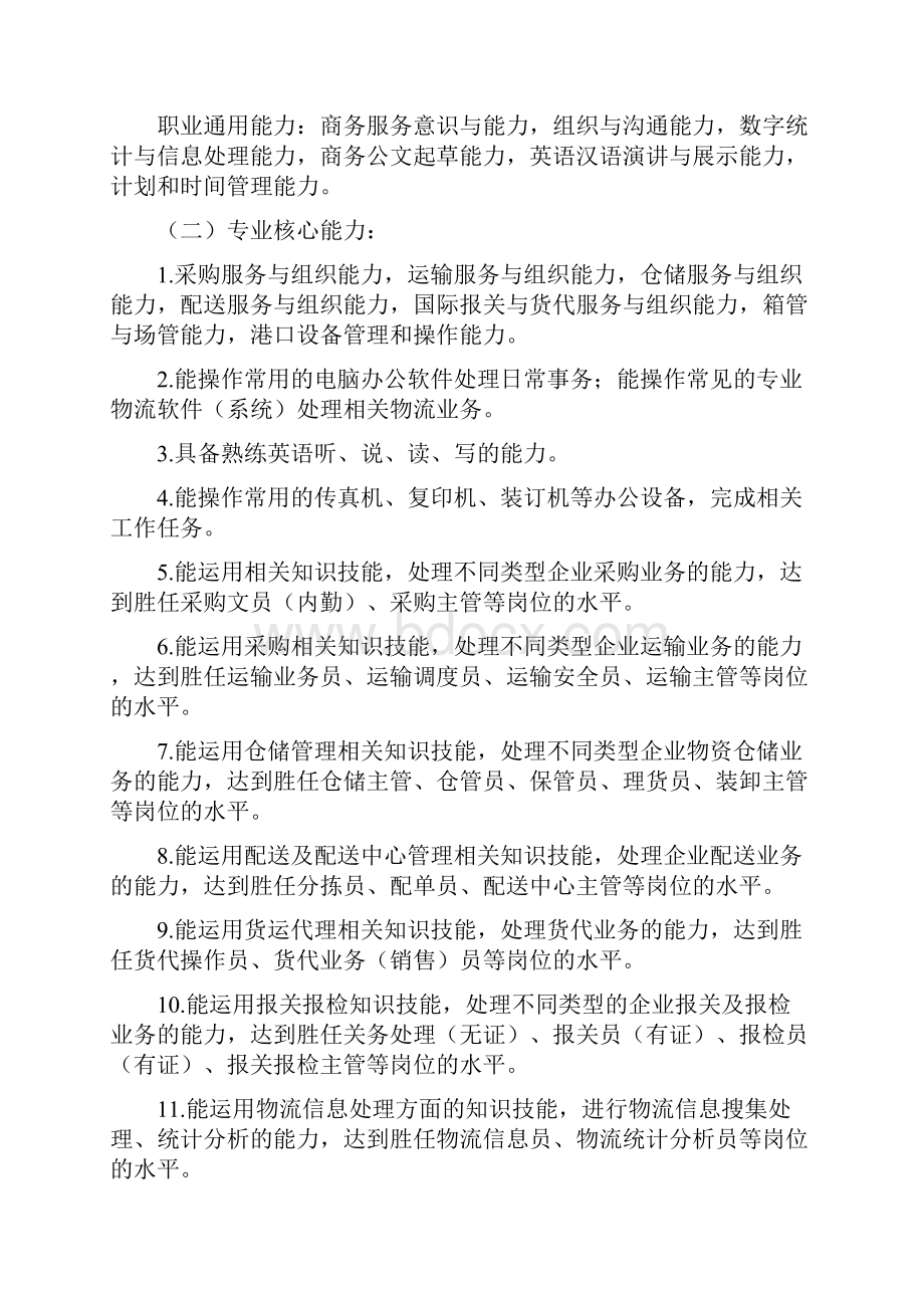 物流管理专业人才培养方案最后版本.docx_第2页