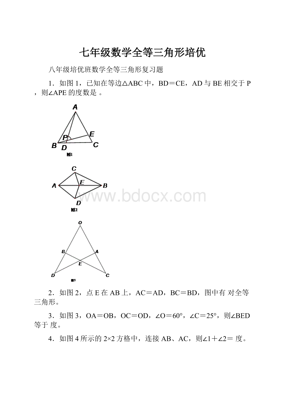 七年级数学全等三角形培优.docx_第1页