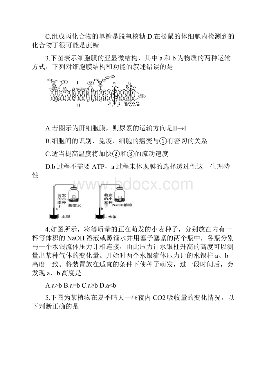 河北省大城一中学年高三第一次摸底考试生物.docx_第2页