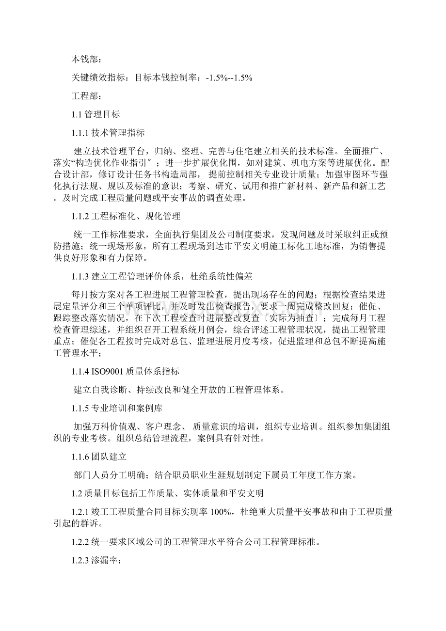 万科部门绩效考核指标.docx_第2页