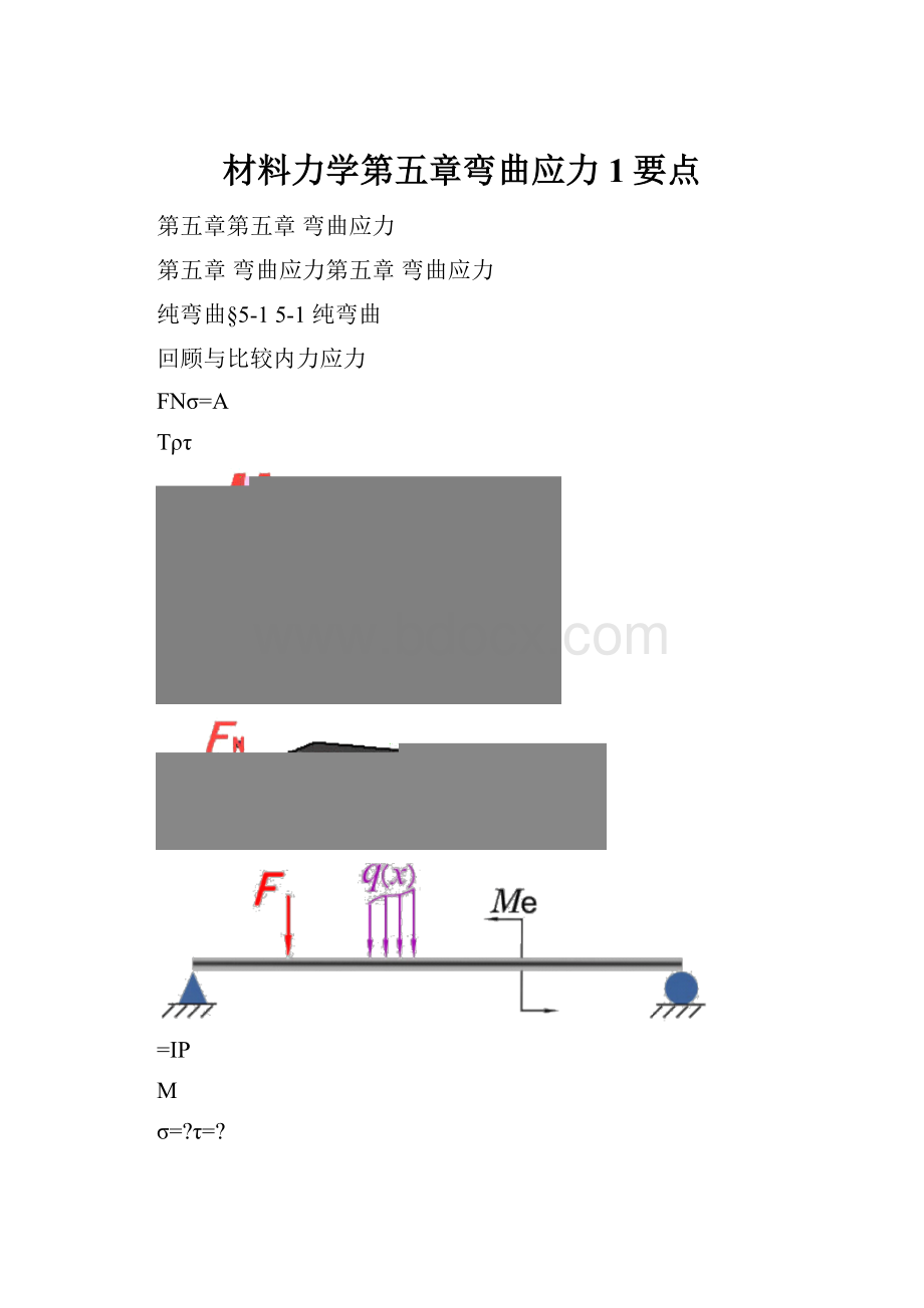 材料力学第五章弯曲应力1要点.docx