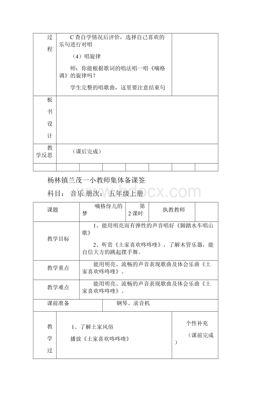 小学五年级音乐上册全册集体备课教案.docx_第2页