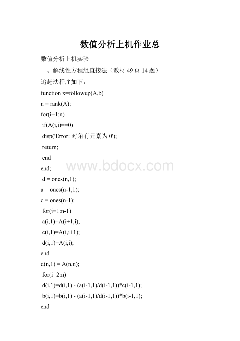 数值分析上机作业总.docx_第1页