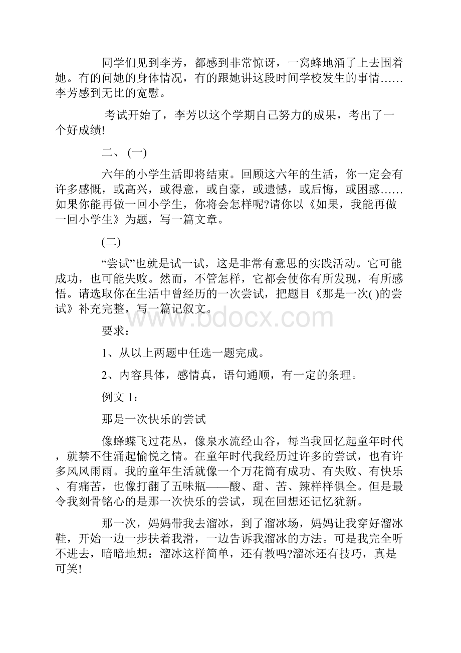 小升初考试作文题型及范文集锦辩析.docx_第2页