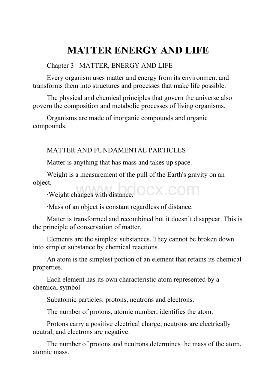 MATTER ENERGY AND LIFE.docx