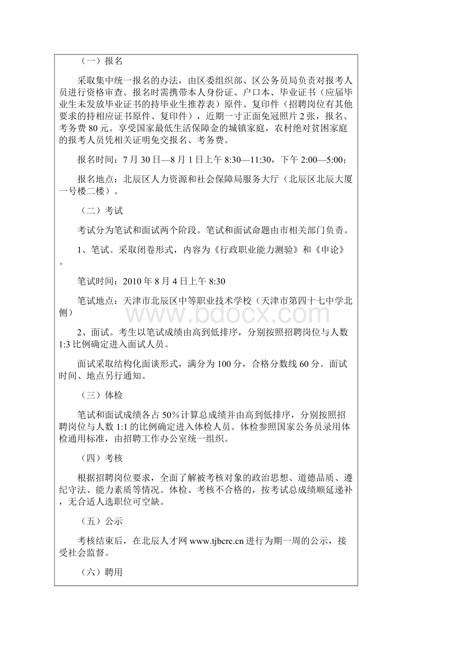 天津市北辰区公开招聘事业单位工作人员简章.docx_第2页