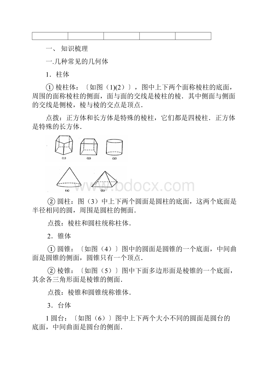 北师大版七年级数学上册例题精讲及练习题全套初一数学第一讲 丰富的图形世界.docx_第2页