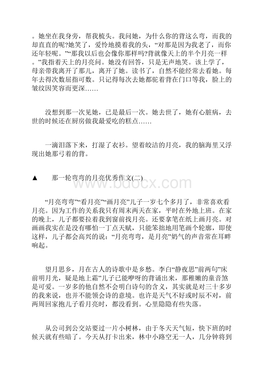 那一轮弯弯的月亮优秀作文.docx_第2页