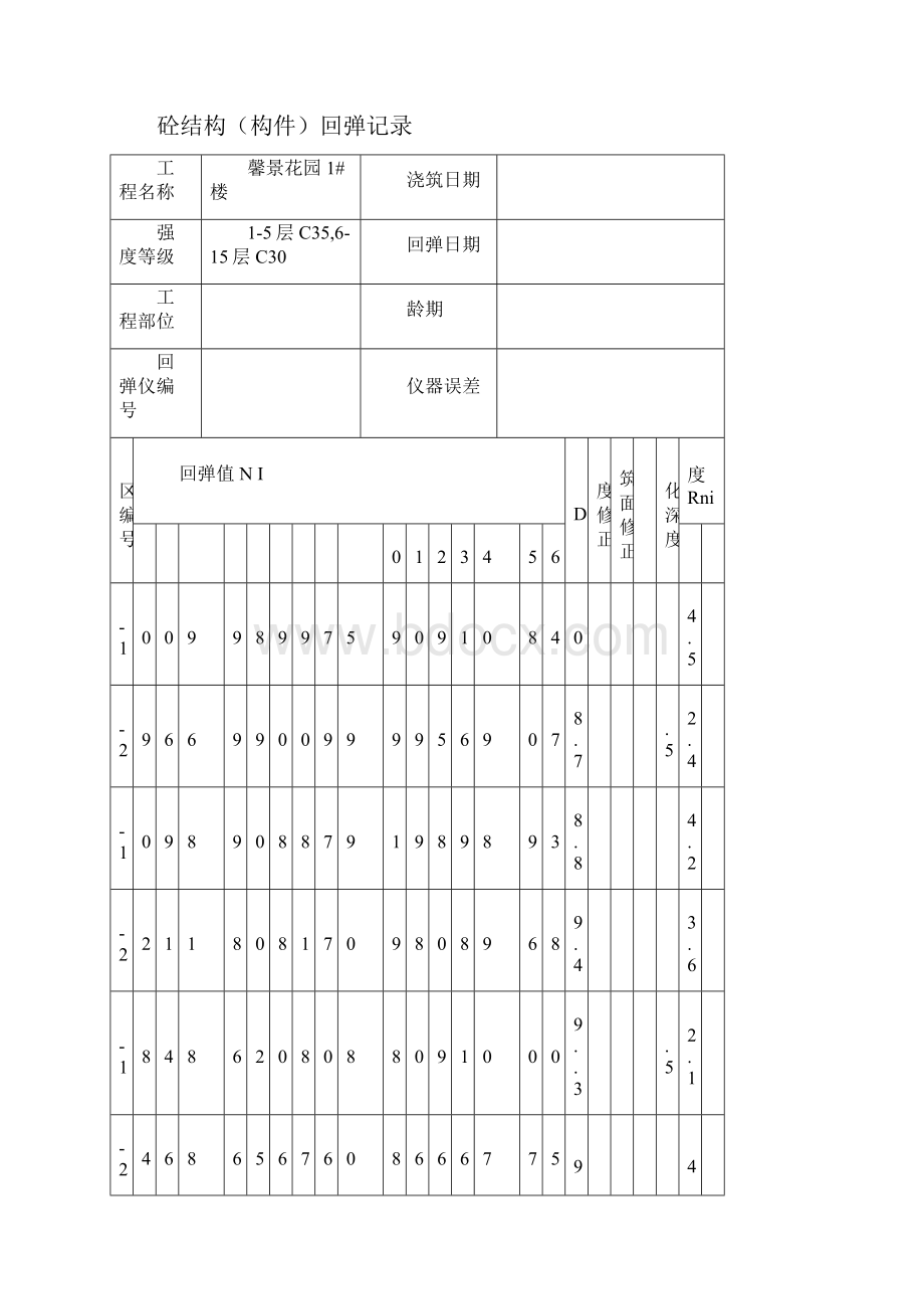 砼结构回弹记录.docx_第3页