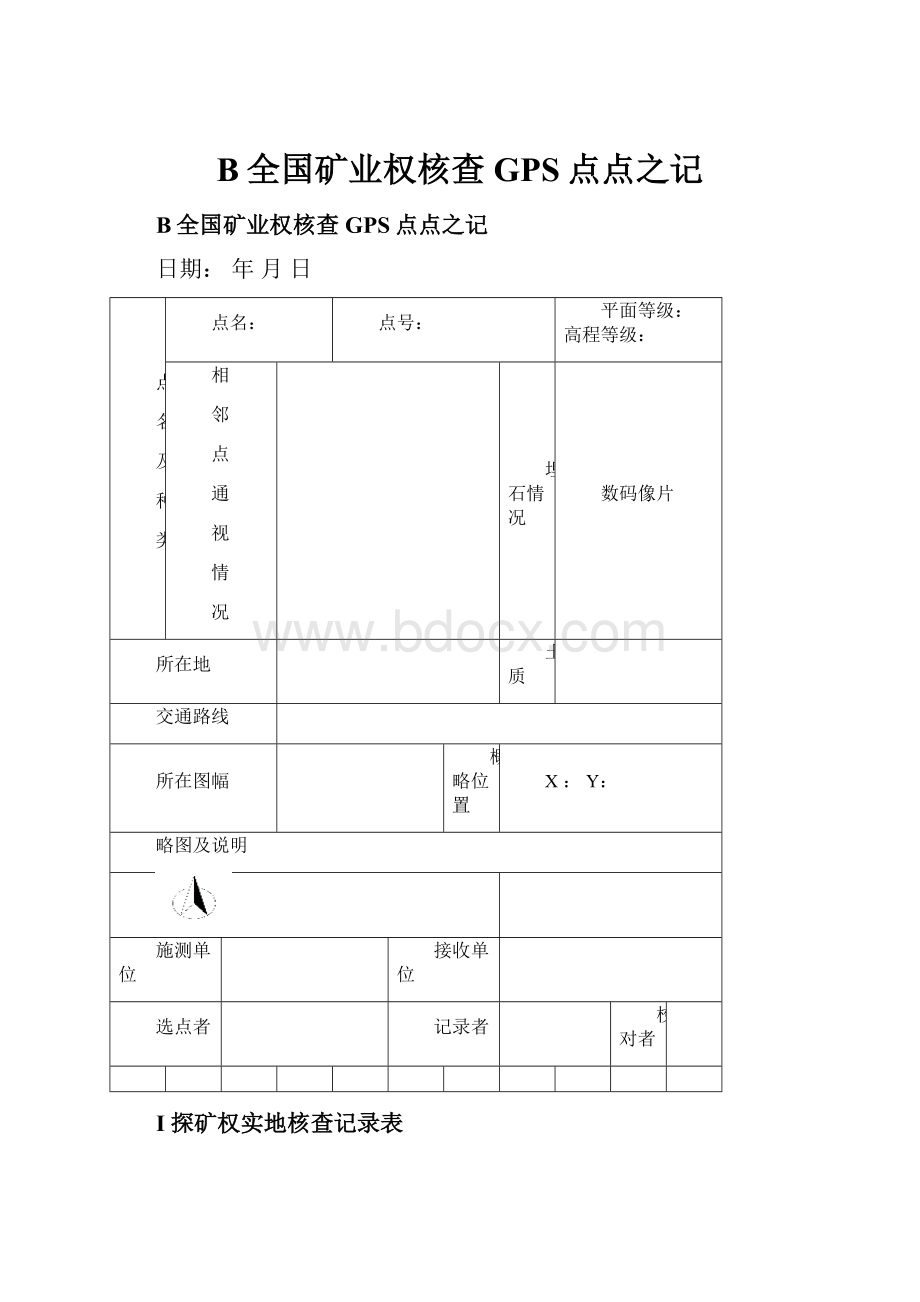 B全国矿业权核查GPS点点之记.docx