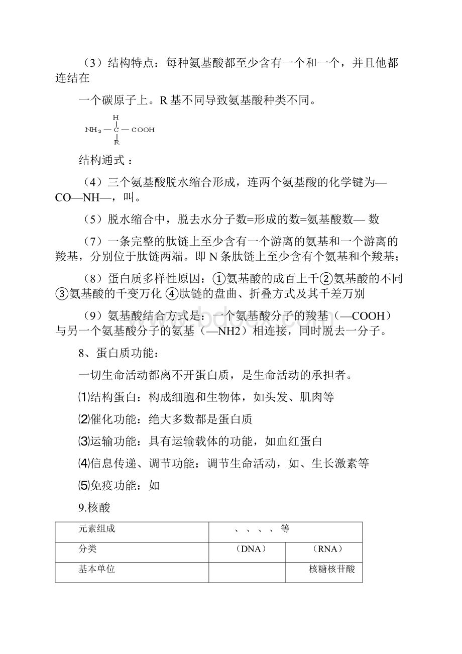 高中生物学业水平测试知识点总结填空.docx_第3页