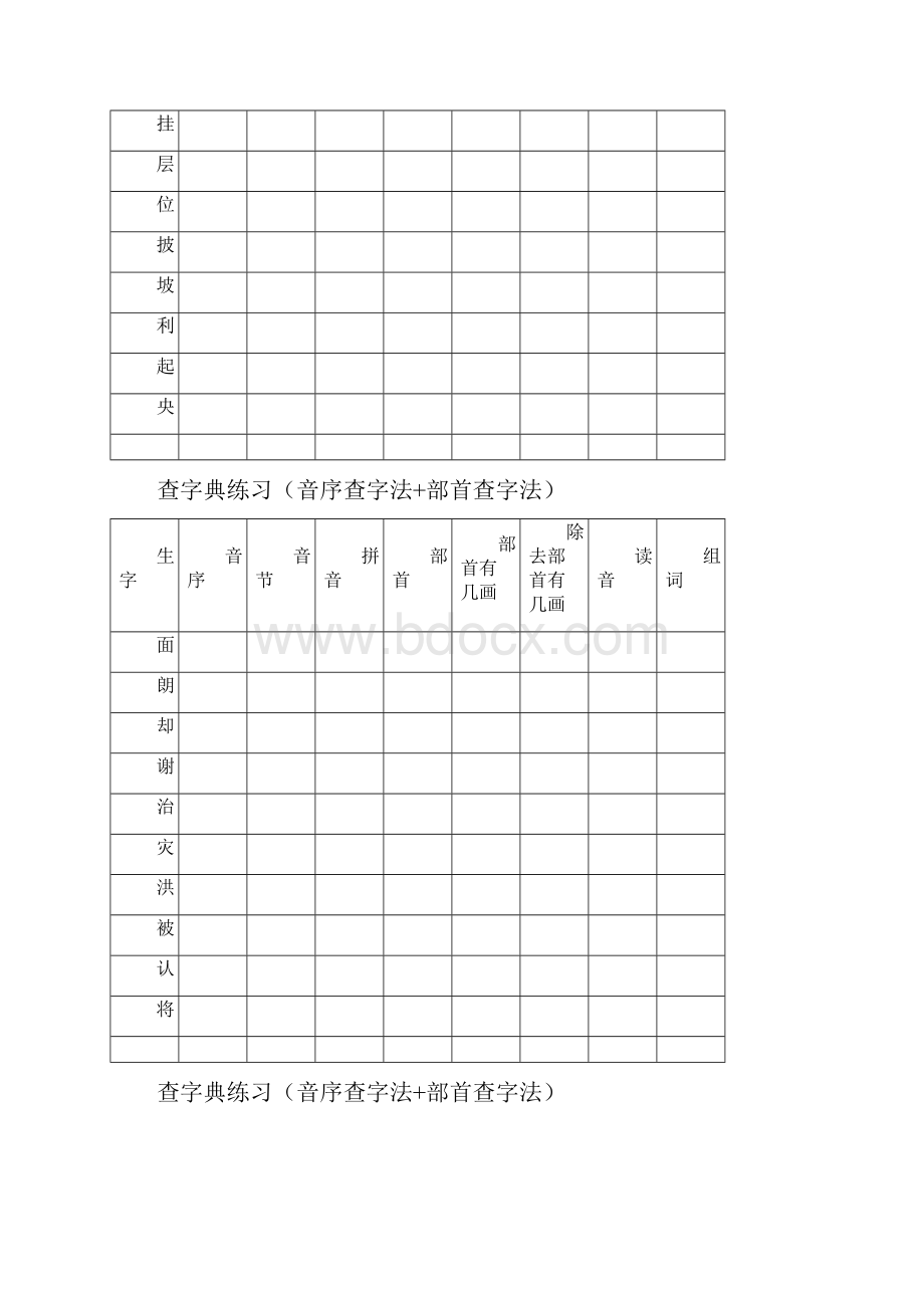 部首查字法 音序查字法查字典练习.docx_第3页