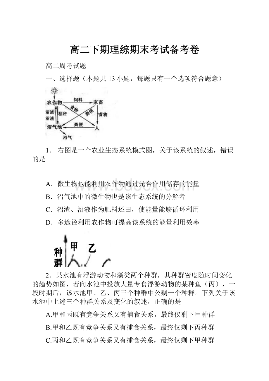 高二下期理综期末考试备考卷.docx_第1页