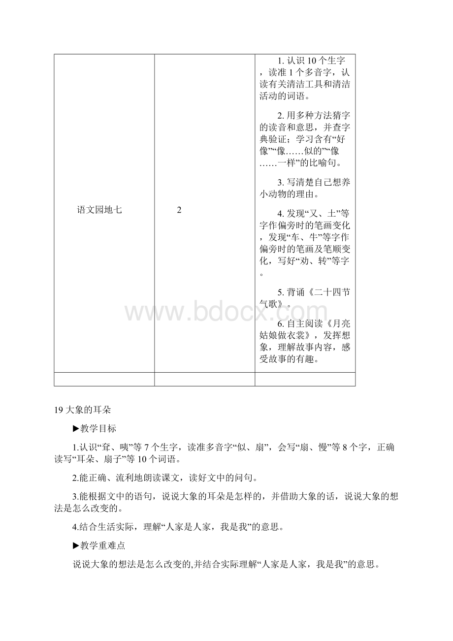 19 大象的耳朵教案.docx_第2页