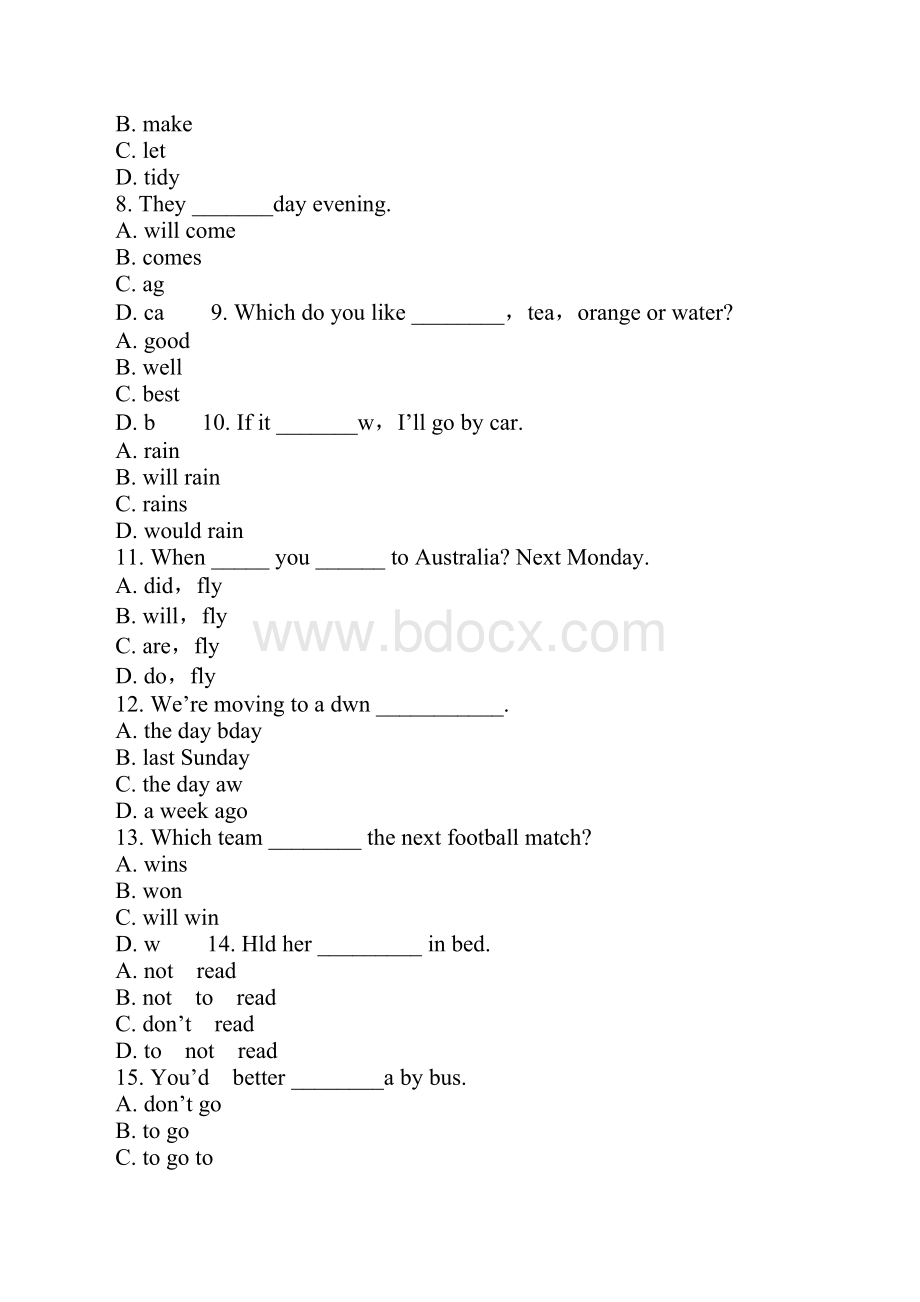 八年级英语期中考试模拟题.docx_第2页