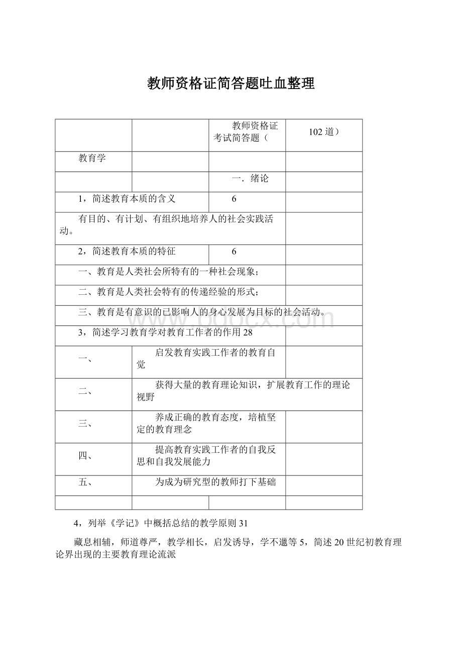 教师资格证简答题吐血整理.docx