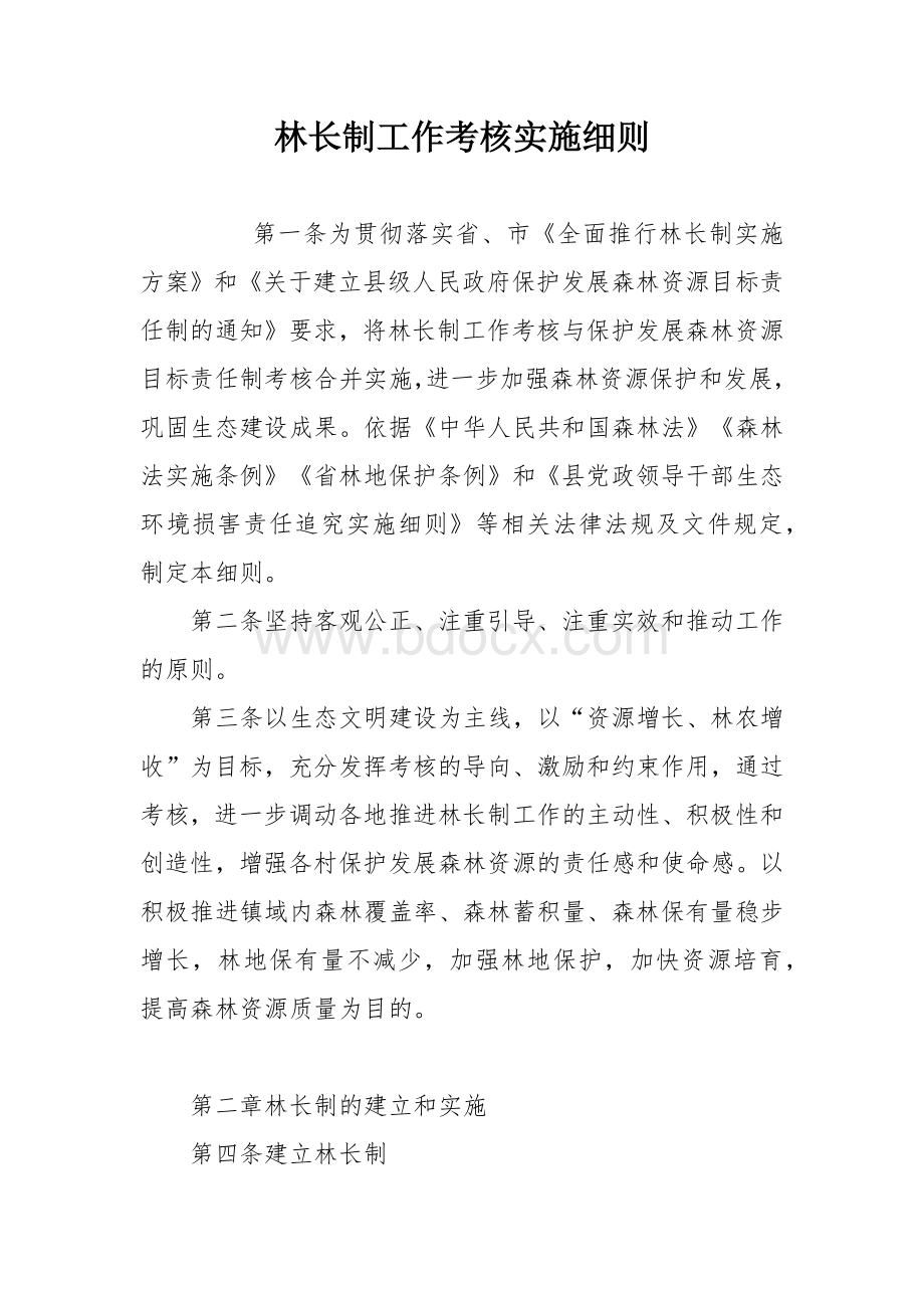 林长制工作考核实施细则.docx