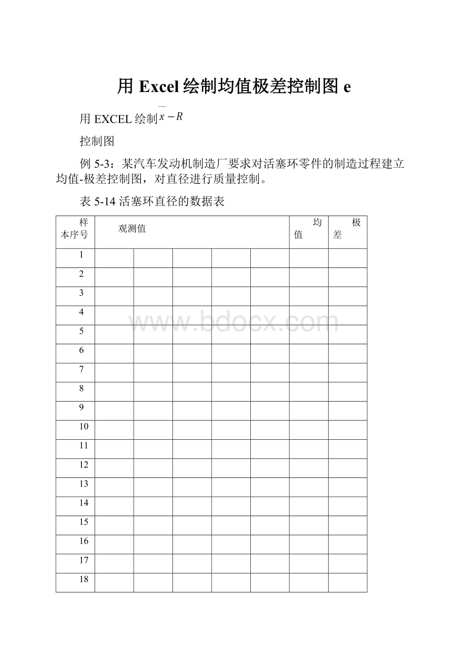 用Excel绘制均值极差控制图e.docx