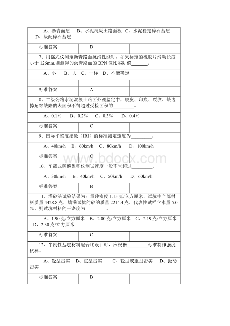 公路工程试验检测工程师资格考试练习题全套含答案.docx_第2页