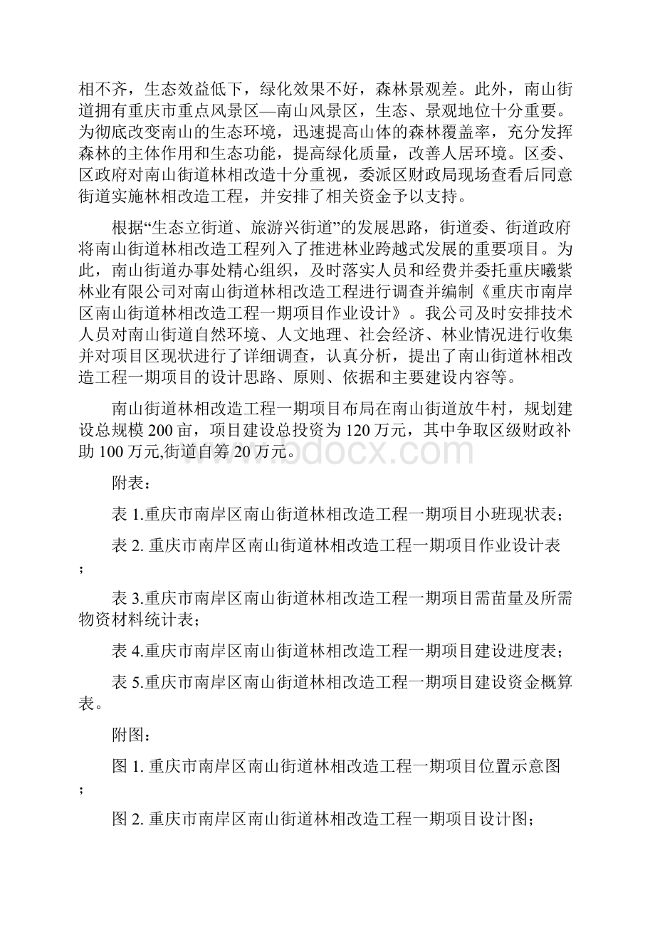 南岸区南山街道林相改造一期建设实施方案.docx_第2页