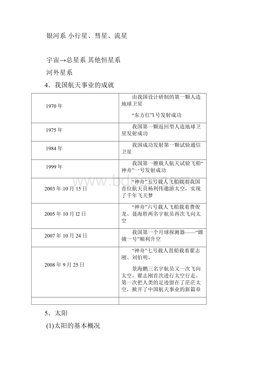 中考满分第1节 宇宙银河系太阳系2doc.docx_第3页