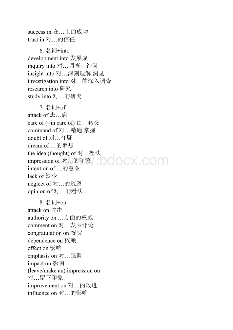 大学英语 常用 名词与介词的搭配.docx_第3页