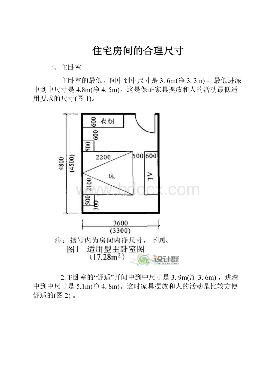 住宅房间的合理尺寸.docx_第1页