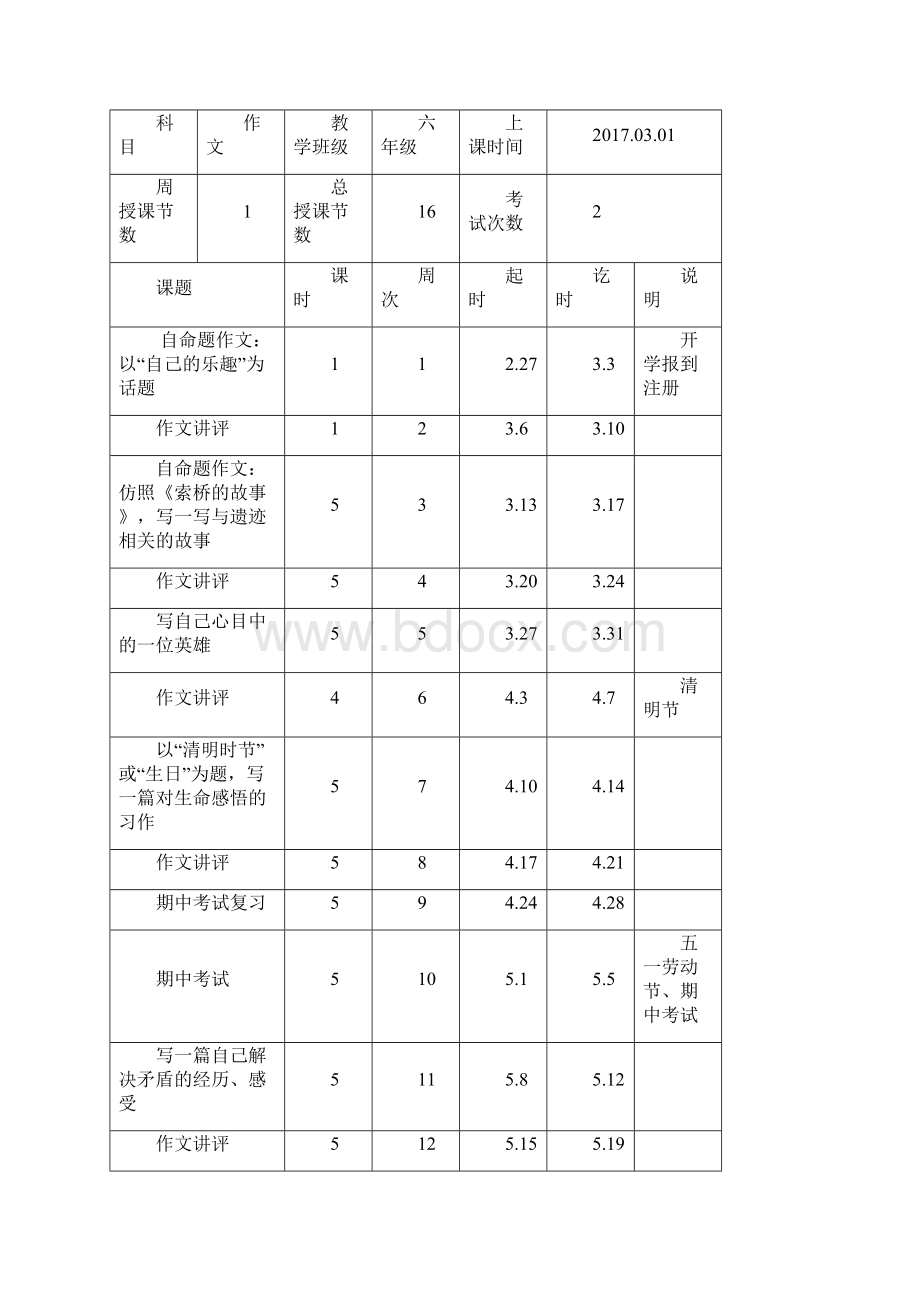 北师大版小学六年级下册作文教案全册精编版.docx_第2页