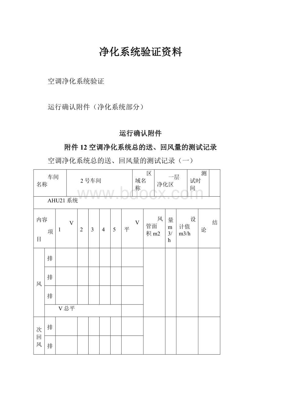 净化系统验证资料.docx_第1页