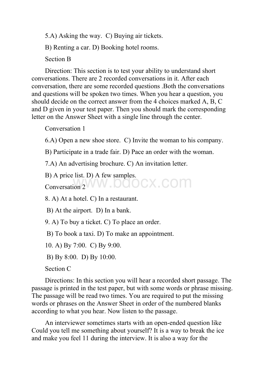 高等学校英语应用能力考试 A级 含答案详解.docx_第2页