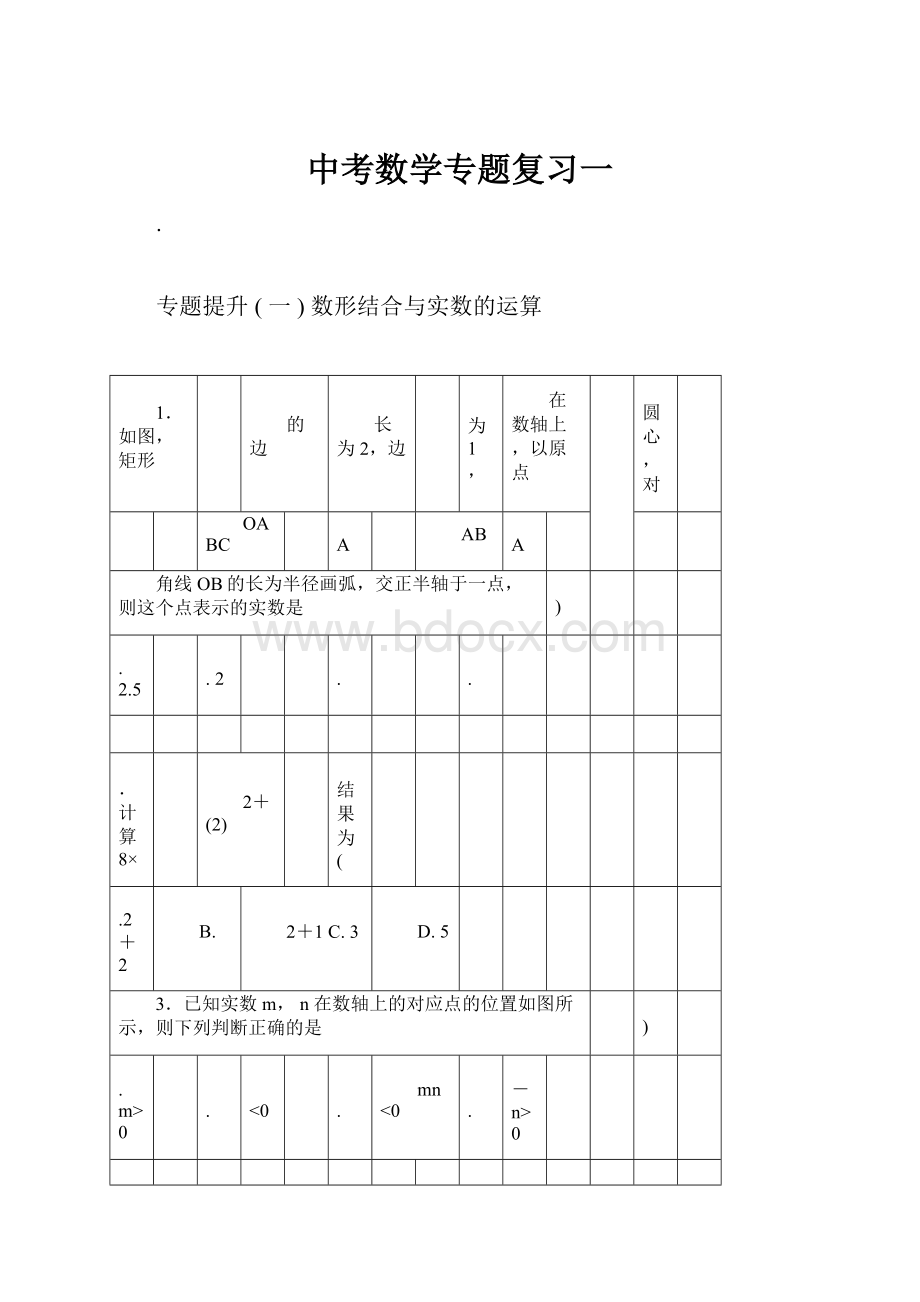 中考数学专题复习一.docx