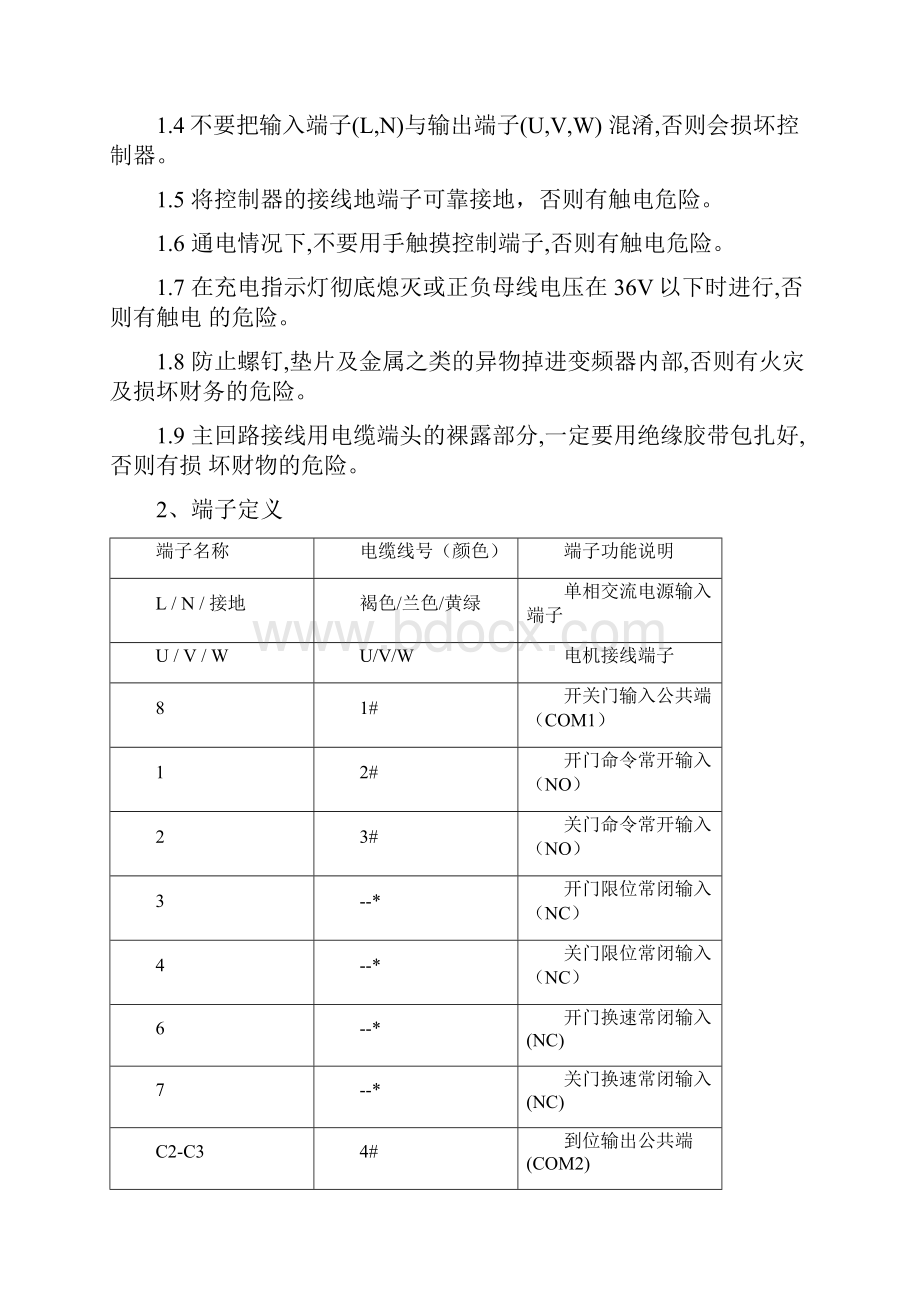 宁波申菱说明书门机控制器使用手册.docx_第2页