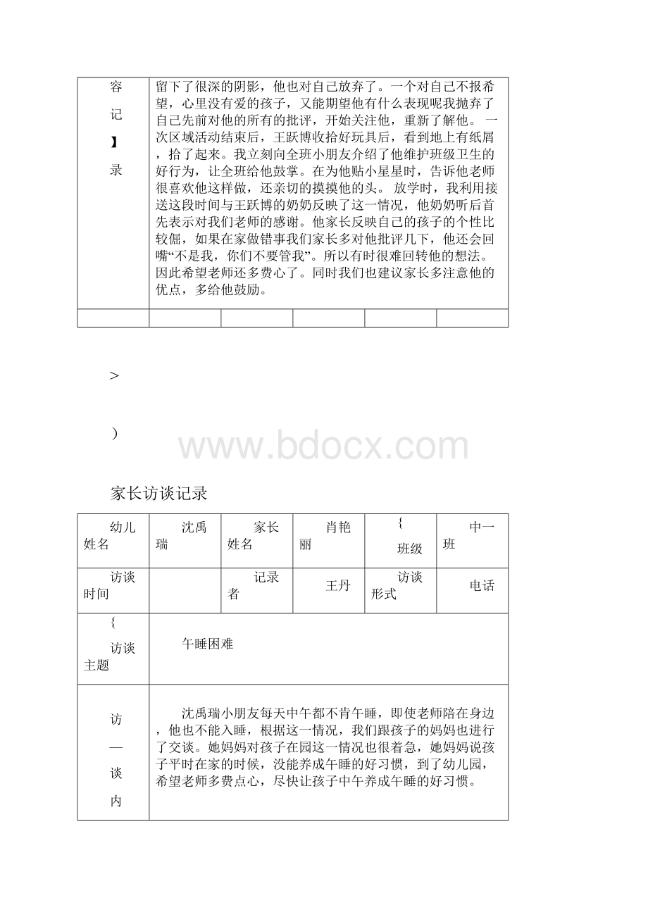 家长访谈记录表家校访谈过程记录内容.docx_第3页